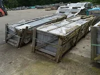 20 granieten platen gebrand en geborsteld met lijnen, 1 zijde afgewerkt grijs 220x45x3 (19,80m2) - afbeelding 4 van  6