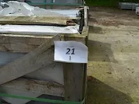 20 granieten platen gebrand en geborsteld met lijnen, 1 zijde afgewerkt grijs 220x45x3 (19,80m2) - afbeelding 2 van  8
