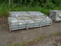 20 granieten platen gebrand en geborsteld met lijnen, 2 zijden afgewerkt grijs 220x30x3 (13,00m2) - afbeelding 1 van  7