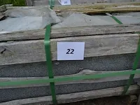 20 granieten platen gebrand en geborsteld met lijnen, 2 zijden afgewerkt grijs 220x30x3 (13,20m2) - afbeelding 2 van  8