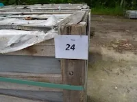 20 granieten platen gebrand en geborsteld met lijnen, 2 zijden afgewerkt grijs 220x30x3 (13,20m2) - afbeelding 2 van  7