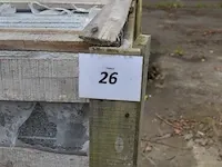 20 granieten platen gebrand en geborsteld met lijnen, 2 zijden afgewerkt grijs 220x30x3 (13,20m2) - afbeelding 2 van  7