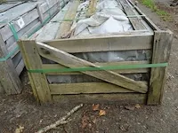 20 granieten platen gebrand en geborsteld met lijnen, 2 zijden afgewerkt grijs 220x30x3 (13,20m2) - afbeelding 4 van  7