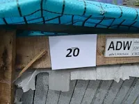 20 granieten platen gebrand en geborsteld met lijnen, 2 zijden afgewerkt grijs 220x60x3 (26,40m2) - afbeelding 2 van  7