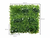 20 m² kunsthaag tropica - 100 x 100 cm - afbeelding 6 van  7