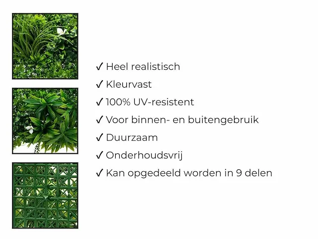 20 m² kunsthaag tropica - 100 x 100 cm - afbeelding 7 van  7