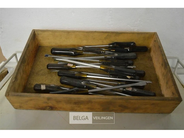 ±20 platte schroevendraaiers chrome - afbeelding 1 van  3