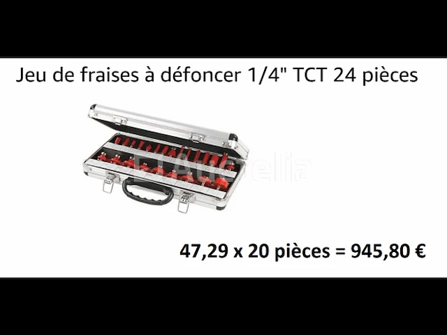 20 sets frezen, 1/4" tct, 24 stuks - afbeelding 1 van  1