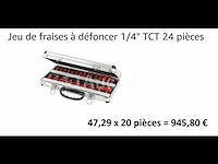 20 sets frezen, 1/4" tct, 24 stuks - afbeelding 1 van  1
