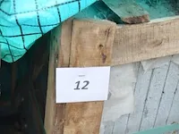 20 stuks grijs granieten platen voor tuinschermen en lage muurtjes gebrand en geborsteld met lijnen 2 zijden afgewerkt afm. 220x60x3 - afbeelding 2 van  5