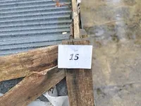 20 stuks grijs granieten platen voor tuinschermen en lage muurtjes gebrand en geborsteld met lijnen 2 zijden afgewerkt afm. 220x45x3 - afbeelding 2 van  6
