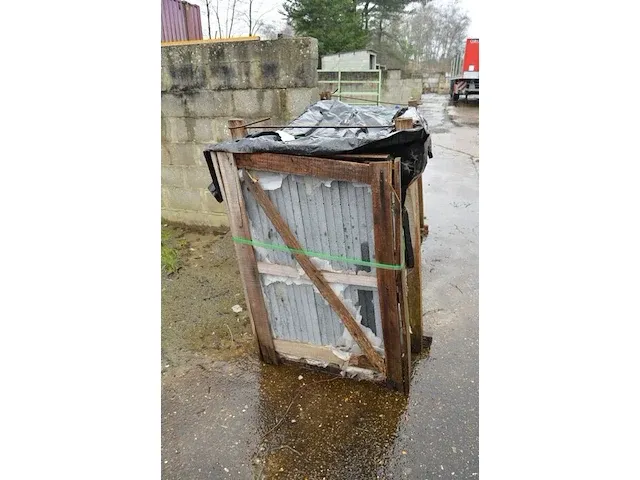 20 stuks grijs granieten platen voor tuinschermen en lage muurtjes gebrand en geborsteld met lijnen 1 zijde afgewerkt afm. 220x90x3 - afbeelding 4 van  5