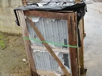 20 stuks grijs granieten platen voor tuinschermen en lage muurtjes gebrand en geborsteld met lijnen 1 zijde afgewerkt afm. 220x90x3 - afbeelding 4 van  5