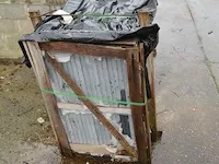 20 stuks grijs granieten platen voor tuinschermen en lage muurtjes gebrand en geborsteld met lijnen 1 zijde afgewerkt afm. 220x90x3 - afbeelding 5 van  5
