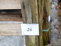 20 stuks grijs granieten platen voor tuinschermen en lage muurtjes gebrand en geborsteld met lijnen 2 zijden afgewerkt afm. 220x30x3 - afbeelding 2 van  5