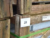 20 stuks grijs granieten platen voor tuinschermen en lage muurtjes gebrand en geborsteld met lijnen 2 zijden afgewerkt afm. 220x30x3 - afbeelding 2 van  5
