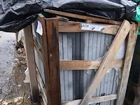 20 stuks grijs granieten platen voor tuinschermen en lage muurtjes gebrand en geborsteld met lijnen 2 zijde afgewerkt afm. 220x90x3 - afbeelding 4 van  5