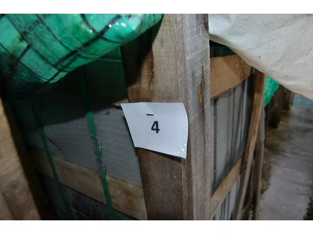 20 stuks grijs granieten platen voor tuinschermen en lage muurtjes gebrand en geborsteld met lijnen 2 zijde afgewerkt afm. 220x90x3 - afbeelding 2 van  5