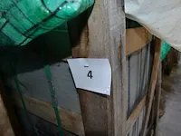 20 stuks grijs granieten platen voor tuinschermen en lage muurtjes gebrand en geborsteld met lijnen 2 zijde afgewerkt afm. 220x90x3 - afbeelding 2 van  5