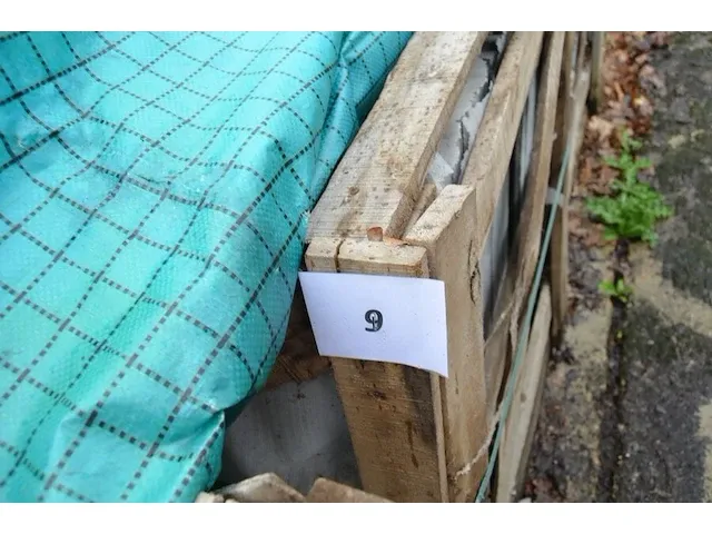 20 stuks grijs granieten platen voor tuinschermen en lage muurtjes gebrand en geborsteld met lijnen 2 zijden afgewerkt afm. 220x60x3 - afbeelding 2 van  5