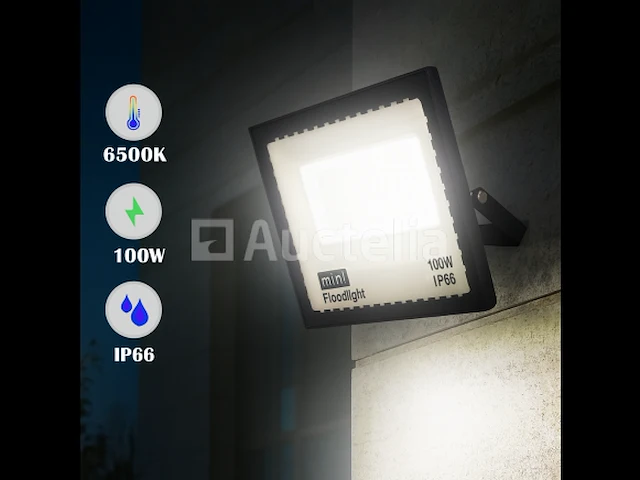 20 x 100w mini led schijnwerper – 6500k koel wit – ip65 - afbeelding 3 van  5