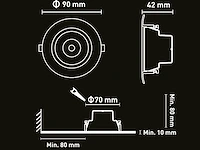 20 x 4.9w cct 3 kleur inbouwspot watredicht zwart - afbeelding 4 van  4