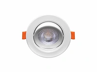 20 x 4.9w smd led inbouwspot 6000k mat wit met lens - afbeelding 1 van  5
