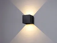 20 x 5w led zand zwart wandlamp kubus - afbeelding 1 van  4