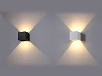 20 x 5w led zand zwart wandlamp kubus - afbeelding 4 van  4