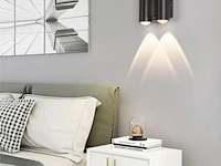 20 x bidirectionele led wandlamp – 4w – 3500k – ip54 – zwart – sw-47-2 - afbeelding 2 van  3