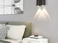 20 x bidirectionele led wandlamp – 4w – 3500k – ip54 – zwart – sw-47-2 - afbeelding 2 van  3