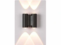 20 x bidirectionele led wandlamp – 4w – 3500k – ip54 – zwart – sw-47-2 - afbeelding 1 van  3