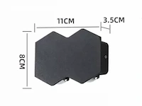 20 x bidirectionele led wandlamp – 4w – 3500k – ip54 – zwart – sw-51-2 - afbeelding 3 van  5
