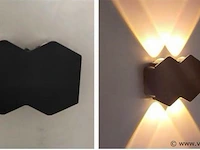20 x bidirectionele led wandlamp – 4w – 3500k – ip54 – zwart – sw-51-2 - afbeelding 2 van  5