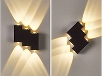 20 x bidirectionele led wandlamp – 6w – 3500k – ip54 – zwart – sw-45-3 - afbeelding 2 van  3
