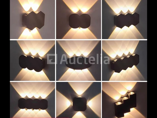 20 x bidirectionele led-wandlamp – 6w – 3500k – ip54 – zwart – sw-51-3 - afbeelding 3 van  5