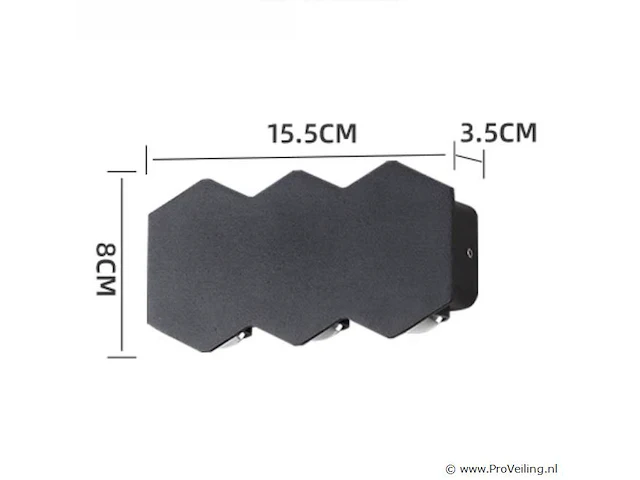 20 x bidirectionele led wandlamp – 6w – 3500k – ip54 – zwart – sw-51-3 - afbeelding 3 van  5