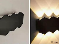 20 x bidirectionele led wandlamp – 6w – 3500k – ip54 – zwart – sw-51-3 - afbeelding 2 van  5