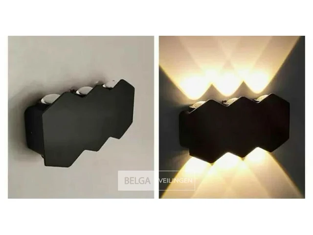 20 x bidirectionele led wandlamp – 6w – 3500k – ip54 – zwart – sw-51-3 - afbeelding 3 van  6