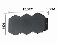 20 x bidirectionele led wandlamp – 6w – 3500k – ip54 – zwart – sw-51-3 - afbeelding 4 van  6