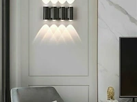 20 x bidirectionele led wandlamp – 8w – 3500k – ip54 – zwart – sw-47-4 - afbeelding 3 van  4