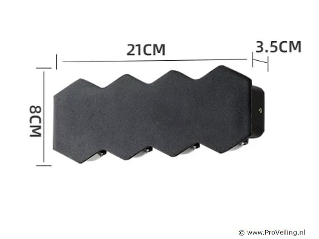 20 x bidirectionele led wandlamp – 8w – 3500k – ip54 – zwart – sw-51-4 - afbeelding 3 van  5
