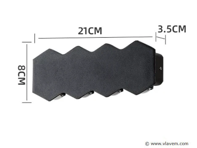 20 x bidirectionele led wandlamp – 8w – 3500k – ip54 – zwart – sw-51-4 - afbeelding 3 van  5