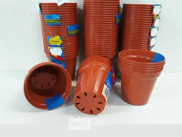20 x bloempot pvc set 5 stuks 10 cm - afbeelding 3 van  3