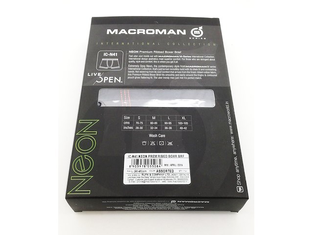 20 x boxershort - macroman - neon - maat m - mix kleuren - afbeelding 2 van  3