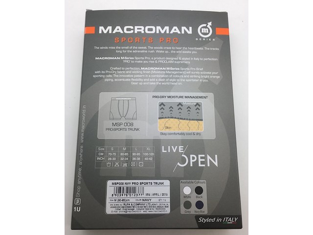 20 x boxershort - macroman - sports pro - maat s - afbeelding 6 van  8