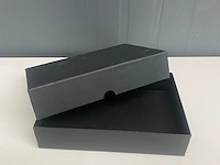 20 x doosjes - geschenkdoosjes - zwart - 21,5 x 15,5 x 4,5 cm. - hard karton - afbeelding 2 van  3