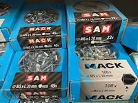 20 x dozen tapbouten met moer; spaanplaatschroeven - afbeelding 6 van  9