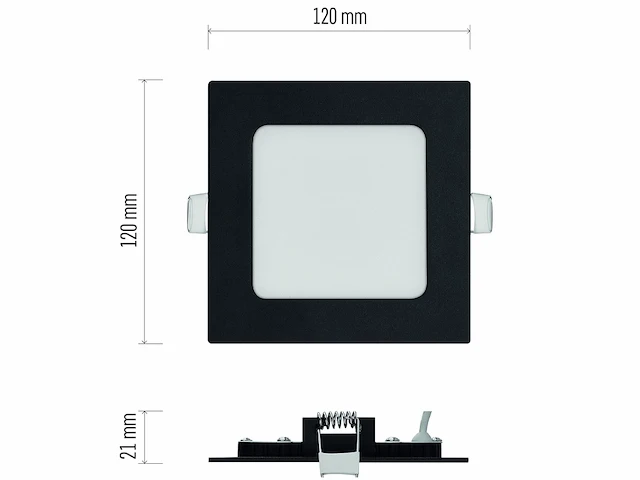 20 x gt matis ultralage led spots vierkant zwart - afbeelding 2 van  7