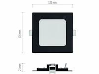 20 x gt matis ultralage led spots vierkant zwart - afbeelding 2 van  7